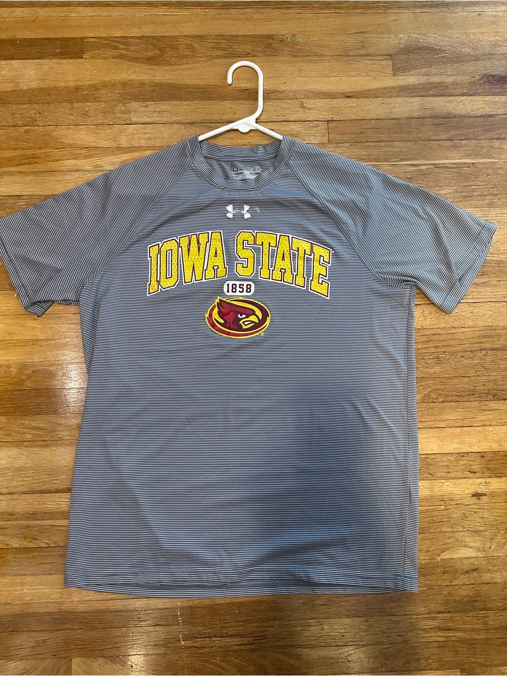 Under Armour Gray Iowa State Short Sleeve Tee with Yellow Logo